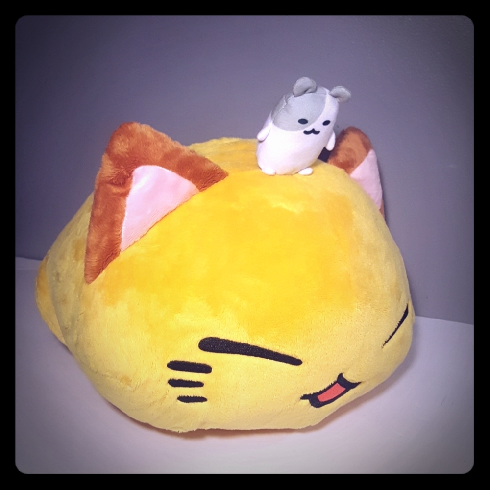 Cat & mouse pillow plush NWOT